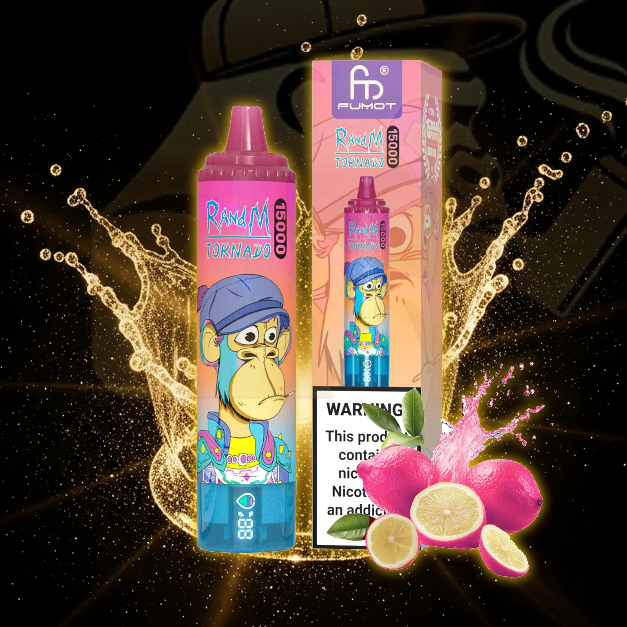 Fumot Tornado 15000 Pink Lemonade Disposable Vape 15000 Puffs