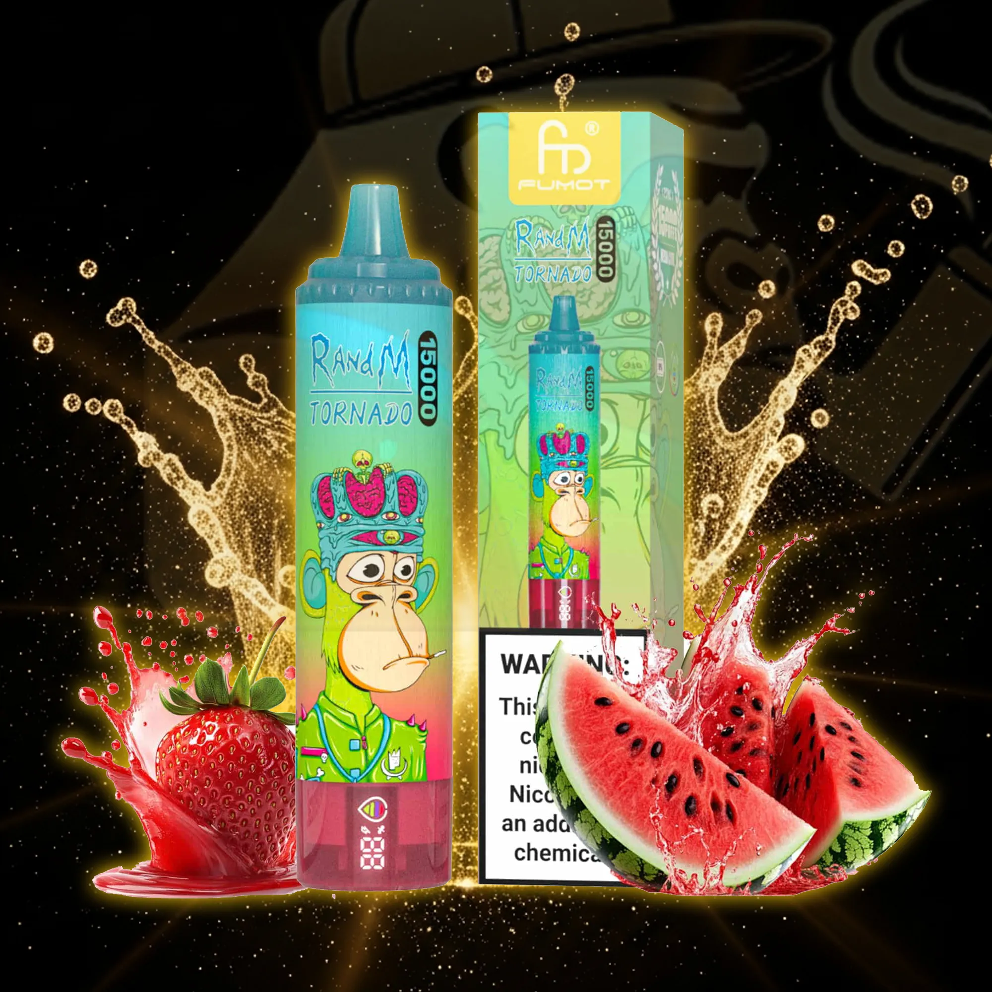 Fumot Tornado 15000 Strawberry Watermelon Disposable Vape 15000 Puffs