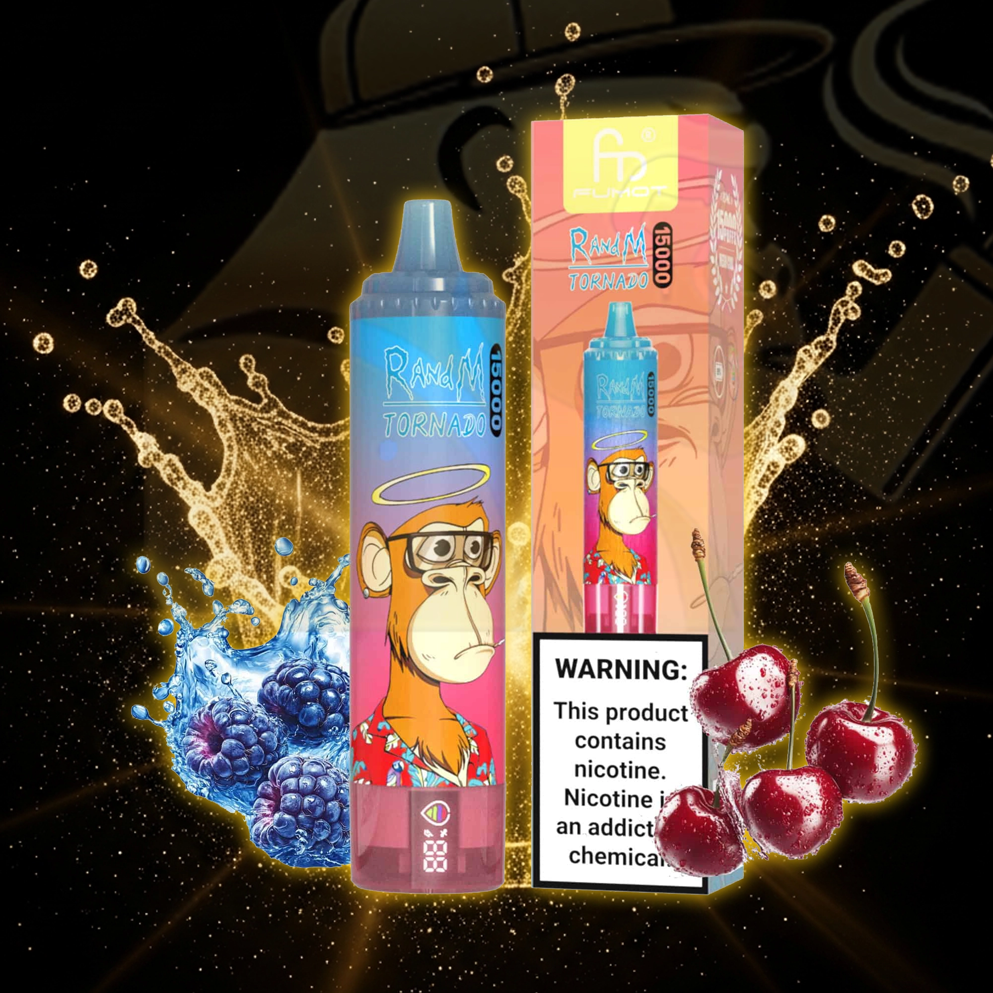 Fumot Tornado 15000 Blue Razz Cherry Disposable Vape 15000 Puffs