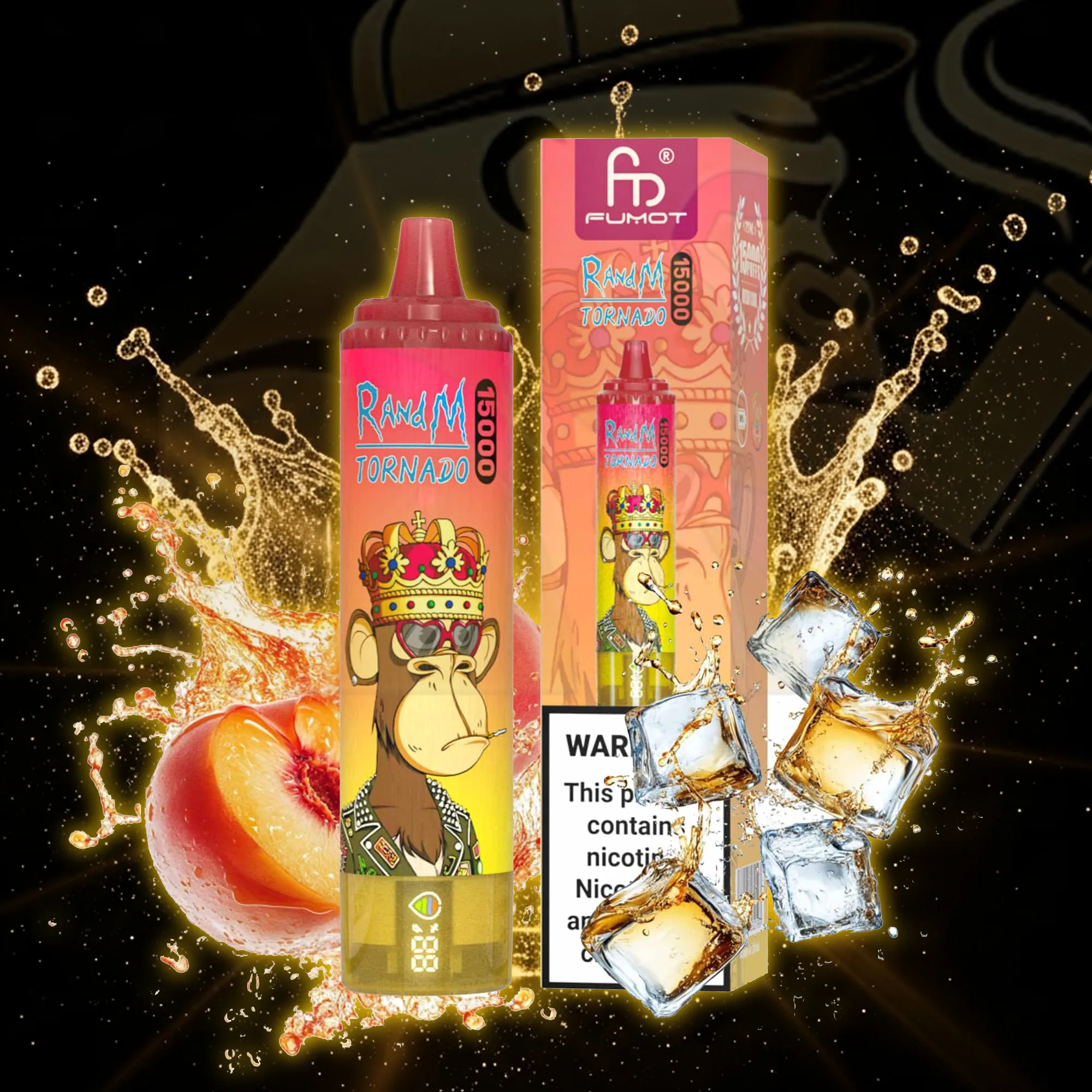 Fumot Tornado 15000 Peach Ice Disposable Vape 15000 Puffs