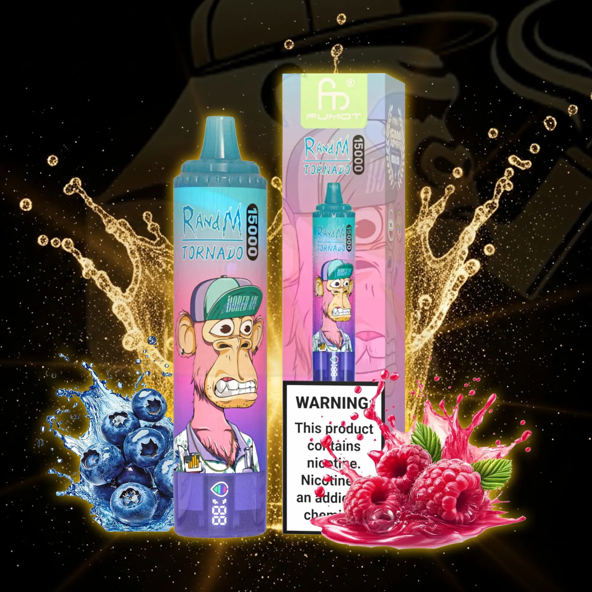 Fumot Tornado 15000 Blueberry Raspberry Disposable Vape 15000 Puffs