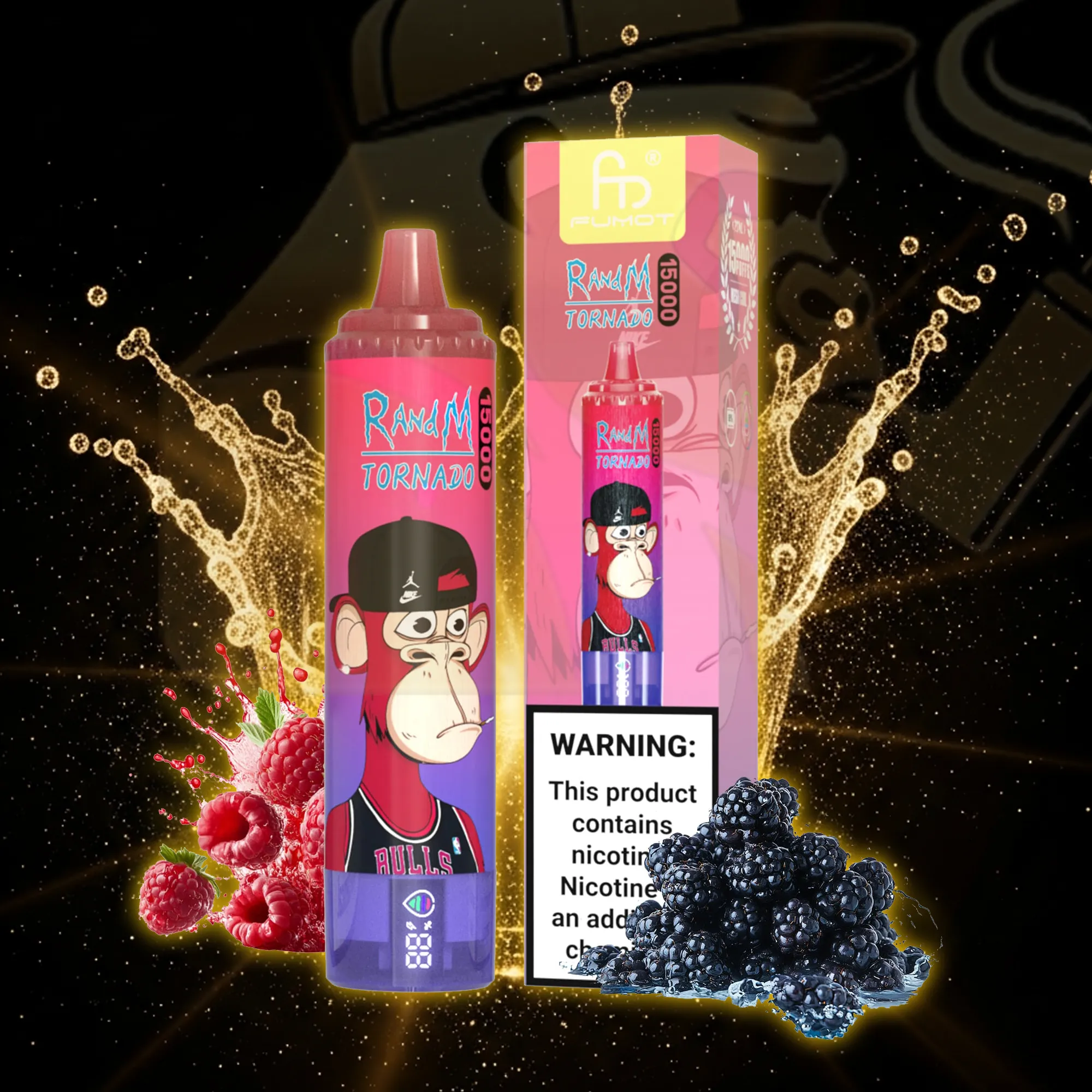 Fumot Tornado 15000 Blue Sour Raspberry Disposable Vape 15000 Puffs