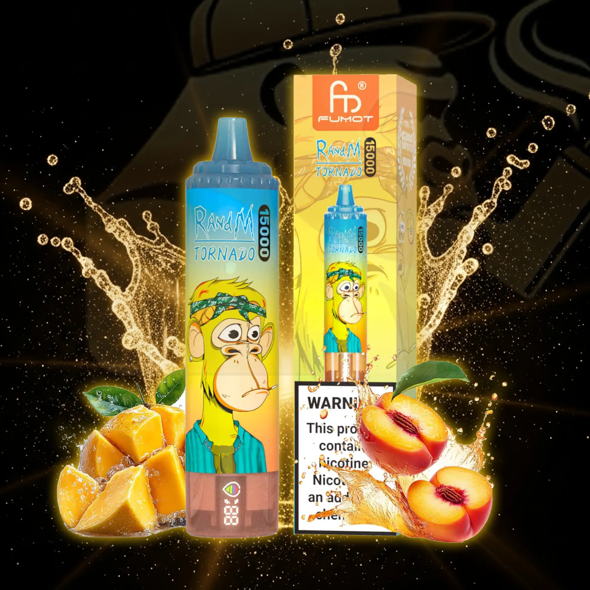 Fumot Tornado 15000 Peach Mango Disposable Vape 15000 Puffs