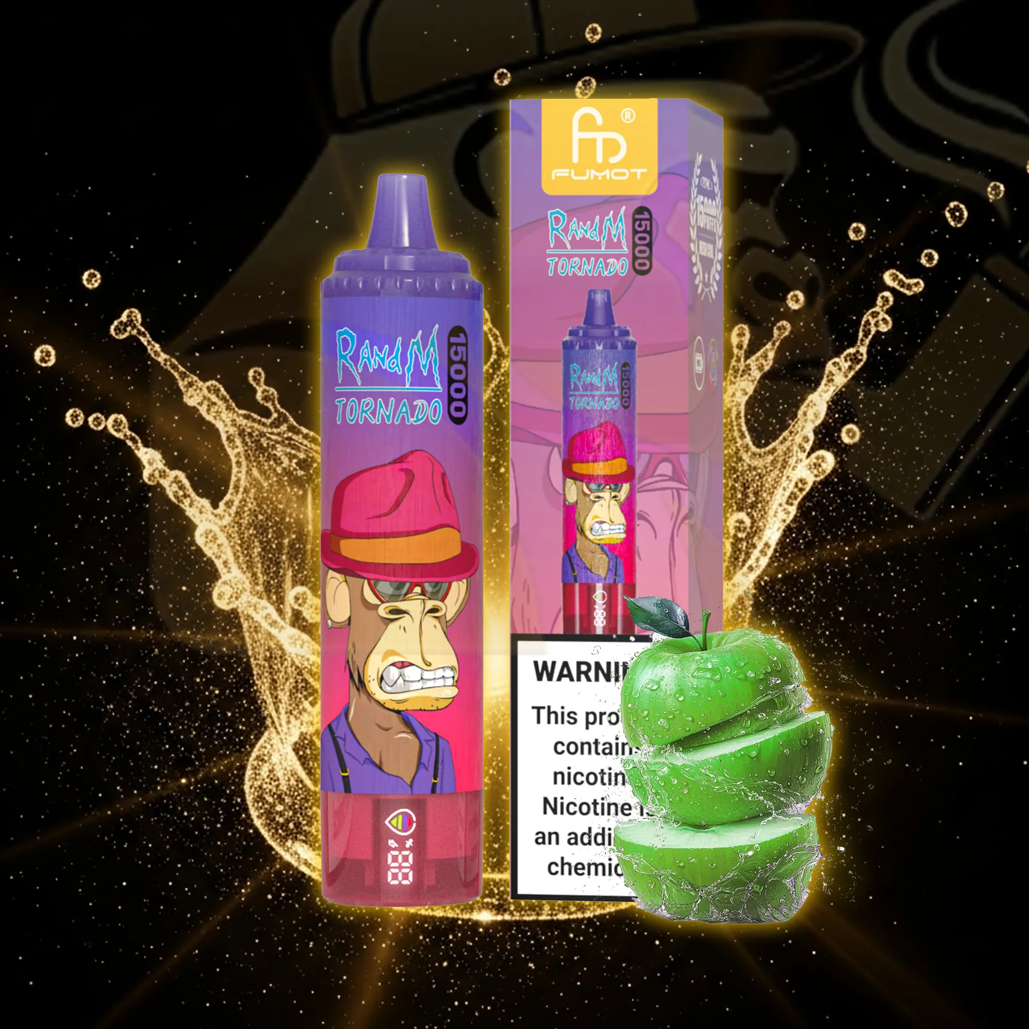Fumot Tornado 15000 Sour Apple Disposable Vape 15000 Puffs