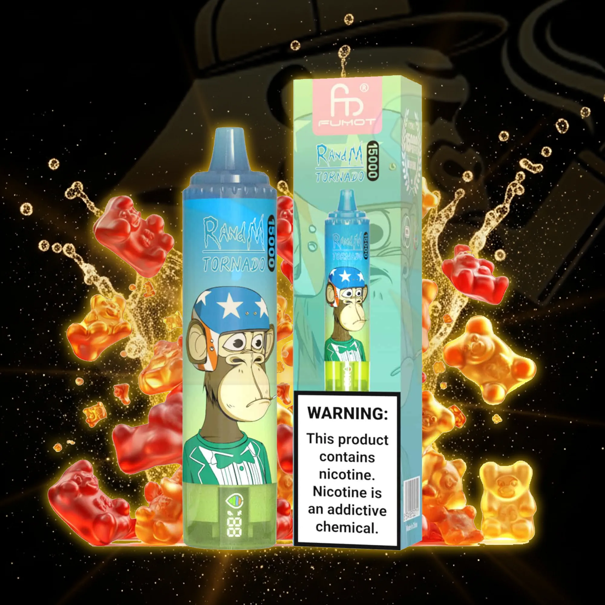 Fumot Tornado 15000 Gummy Bear Disposable Vape 15000 Puffs
